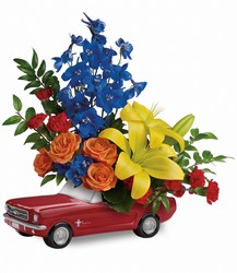 Living The Dream '65 Ford Mustang  Cottage Florist Lakeland Fl 33813 Premium Flowers lakeland